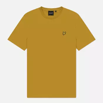 Мужская футболка Lyle & Scott Plain Regular Fit, цвет жёлтый, размер S