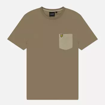 Мужская футболка Lyle & Scott Tonal Pocket, цвет бежевый, размер M