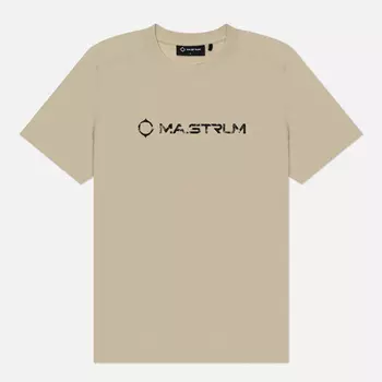 Мужская футболка MA.Strum Cracked Logo, цвет бежевый, размер XXL