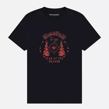 Мужская футболка maharishi x Tashi Mannox Dragon Anniversary, цвет чёрный, размер XXXL