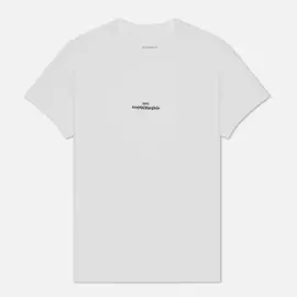 Мужская футболка Maison Margiela Embroidered Text Logo, цвет белый, размер 56