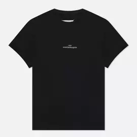 Мужская футболка Maison Margiela Embroidered Text Logo, цвет чёрный, размер 54