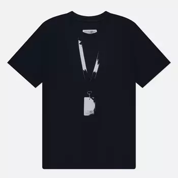 Мужская футболка Maison Margiela MM6 Pass Numerical Logo Print, цвет чёрный, размер L