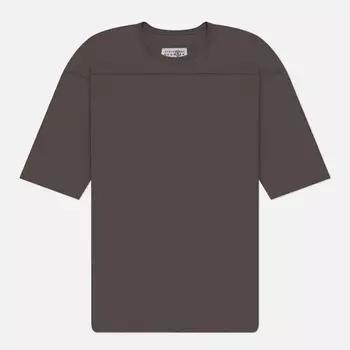 Мужская футболка Maison Margiela MM6 Signature Single Stitch Logo, цвет коричневый, размер XL