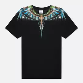 Мужская футболка Marcelo Burlon Grizzly Wings Regular Crewneck, цвет чёрный, размер S