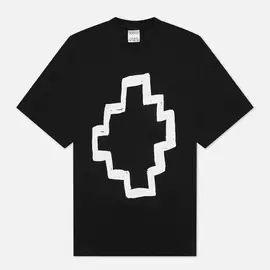 Мужская футболка Marcelo Burlon Tempera Cross Over, цвет чёрный, размер L