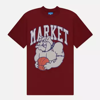 Мужская футболка MARKET Bulldogs, цвет бордовый, размер XXL