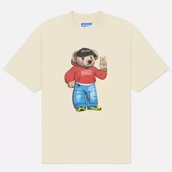 Мужская футболка MARKET Fit Check Bear, цвет бежевый, размер M