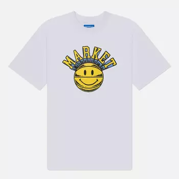 Мужская футболка MARKET Market Smiley Hoops, цвет белый, размер XXL