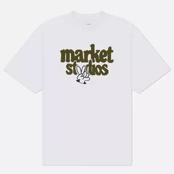 Мужская футболка MARKET Market Studios, цвет белый, размер S