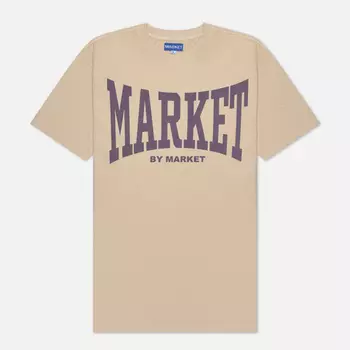 Мужская футболка MARKET Persistent Logo, цвет бежевый, размер S