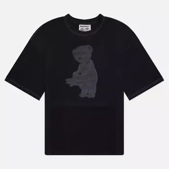 Мужская футболка MARKET Reverse Weave 4 Panel Rework 10, цвет чёрный, размер XL