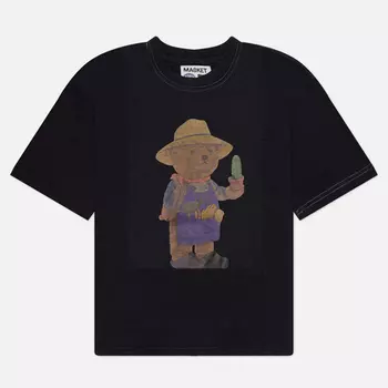 Мужская футболка MARKET Reverse Weave 4 Panel Rework 1, цвет чёрный, размер S