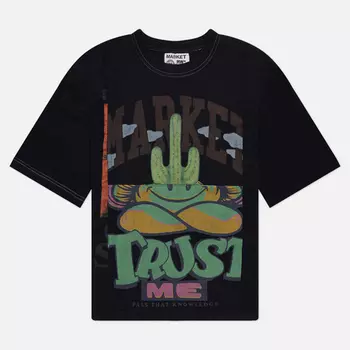 Мужская футболка MARKET Reverse Weave 6 Panel Rework 12, цвет чёрный, размер L