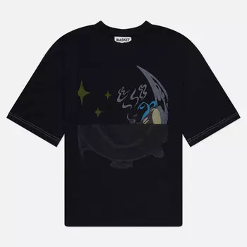 Мужская футболка MARKET Reverse Weave 6 Panel Rework 6, цвет чёрный, размер M