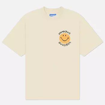 Мужская футболка MARKET Smiley Arc, цвет бежевый, размер XXL
