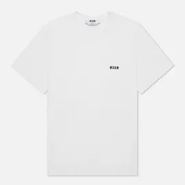 Мужская футболка MSGM Essentials Crew Neck, цвет белый, размер M