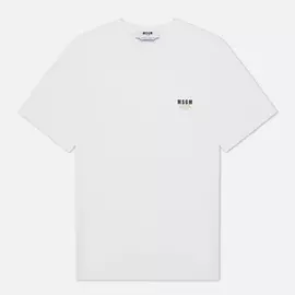 Мужская футболка MSGM Graffiti Hands Crew Neck, цвет белый, размер M