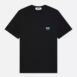 Мужская футболка MSGM Graffiti Hands Crew Neck, цвет чёрный, размер XL