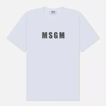 Мужская футболка MSGM Macrologo Print, цвет белый, размер L