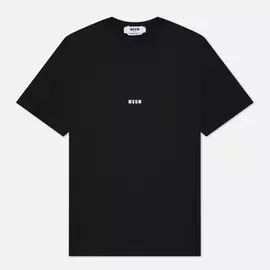 Мужская футболка MSGM Micrologo, цвет чёрный, размер L