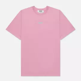 Мужская футболка MSGM Micrologo Seasonal Crew Neck, цвет розовый, размер L