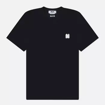 Мужская футболка MSGM Monogram Patch, цвет чёрный, размер M