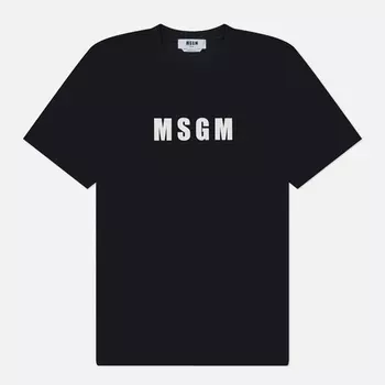 Мужская футболка MSGM MSGM Macrologo Print, цвет чёрный, размер XXL