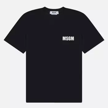 Мужская футболка MSGM Never Look Back Print, цвет чёрный, размер L