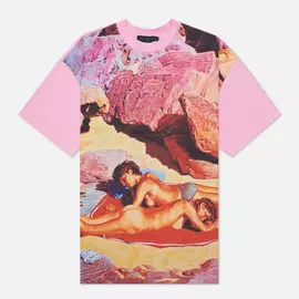 Мужская футболка MSGM x Seth Armstrong Capsule Print 3, цвет розовый, размер XL