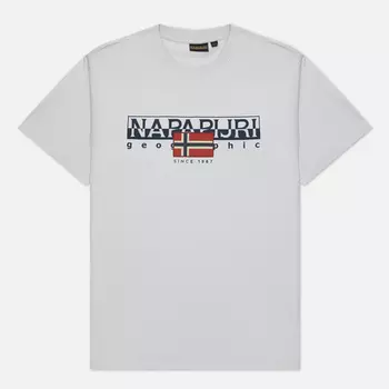 Мужская футболка Napapijri Aylmer Regular Fit, цвет белый, размер XXXL