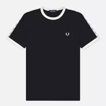 Мужская футболка Fred Perry Taped Ringer Regular, цвет чёрный, размер XXXL