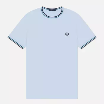 Мужская футболка Fred Perry Twin Tipped, цвет голубой, размер XXL