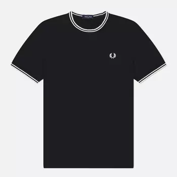 Мужская футболка Fred Perry Twin Tipped, цвет чёрный, размер XXL