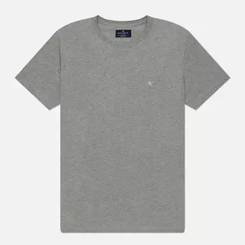 Мужская футболка Hackett Classic Embroidered Icon Logo, цвет серый, размер XXL