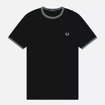 Мужская футболка Fred Perry Twin Tipped, цвет чёрный, размер M