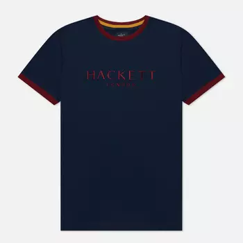 Мужская футболка Hackett Heritage Classic Embroidered, цвет синий, размер S