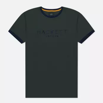 Мужская футболка Hackett Heritage Classic Embroidered, цвет зелёный, размер XXL