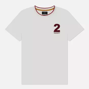 Мужская футболка Hackett Heritage Classic Number, цвет белый, размер XXL