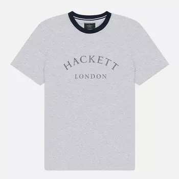 Мужская футболка Hackett Heritage Essential, цвет серый, размер L