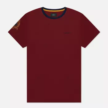Мужская футболка Hackett Heritage Large Logo, цвет бордовый, размер XXL