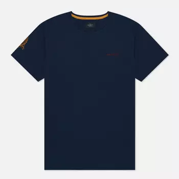 Мужская футболка Hackett Heritage Large Logo, цвет синий, размер L