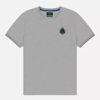 Мужская футболка Hackett Heritage Logo Hackett, цвет серый, размер XL
