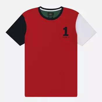 Мужская футболка Hackett Heritage Multi Number, цвет красный, размер XXL