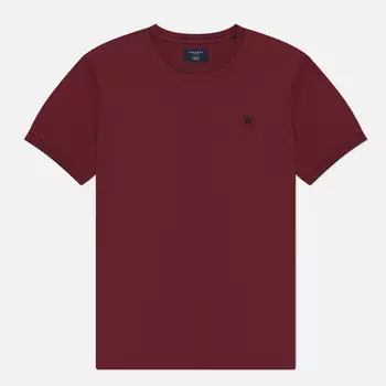 Мужская футболка Hackett Jersey Tipped, цвет бордовый, размер M