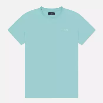 Мужская футболка Hackett Logo Mini Rib Collor, цвет зелёный, размер XL