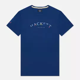 Мужская футболка Hackett London Color Logo, цвет синий, размер S