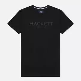 Мужская футболка Hackett London Logo, цвет чёрный, размер L