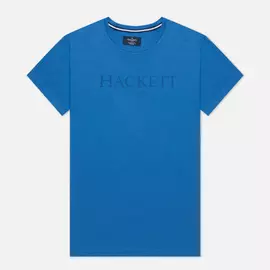 Мужская футболка Hackett London Logo, цвет голубой, размер S