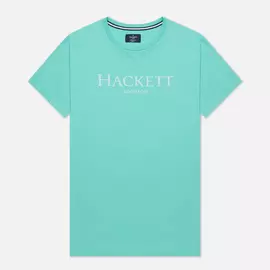 Мужская футболка Hackett London Logo, цвет голубой, размер XL